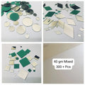 40 gm (300 Plus Pcs) Mixed Sizes Square Shape Mirror Craft And Also Used In Embroidery