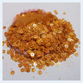 4mm, 1 Tola Glitter Round Sitaray Beautiful Design, Craft Supplies orange copper
