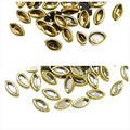 50 Pcs, Real Kundan Beads DIY Sewing Jewelry Decoration, Leaf Shape SIZE 5x9MM