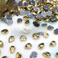 50 Tear Drop Shape White Color Flatback Crystal Kundan Stone (6x4mm)