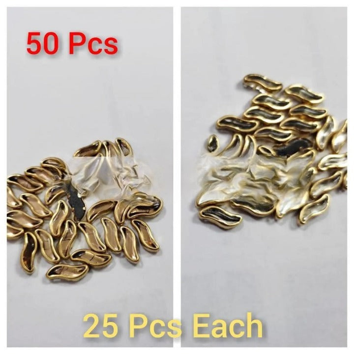 50 Pcs Real Kundan Beads DIY Sewing Jewelry Decoration