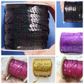 5 yards/Lot 5mm Colorful Loose Round Flat Sequins Laser Giltter Sequins for Crafts