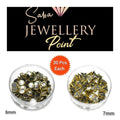60 Pcs Round & Triangle Shape Real Kundan Stone, 30 Pcs Each