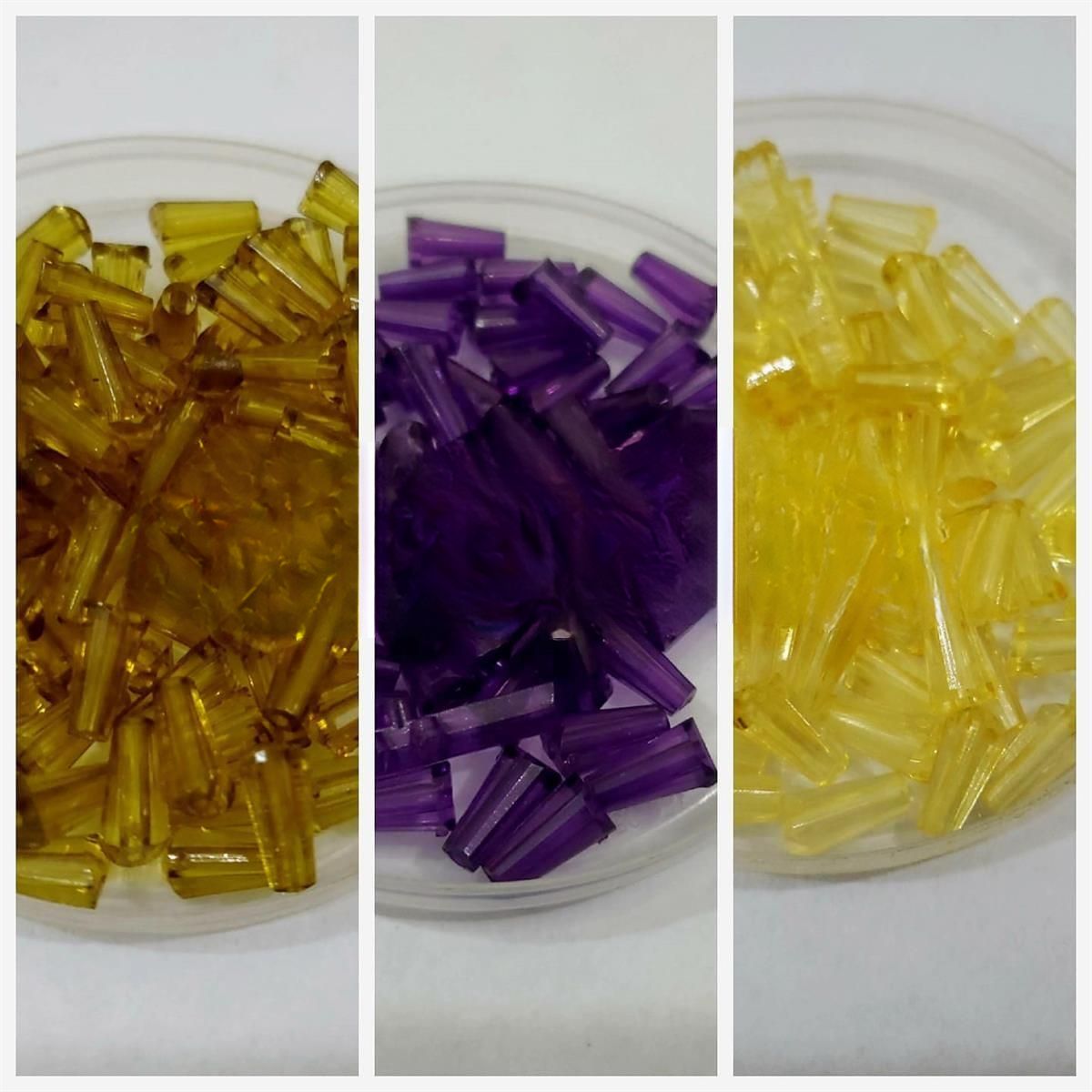 7 mm Faceted Rondell Crystal Glass Beads 60 pcs Craft Sets Tea Color Plastic