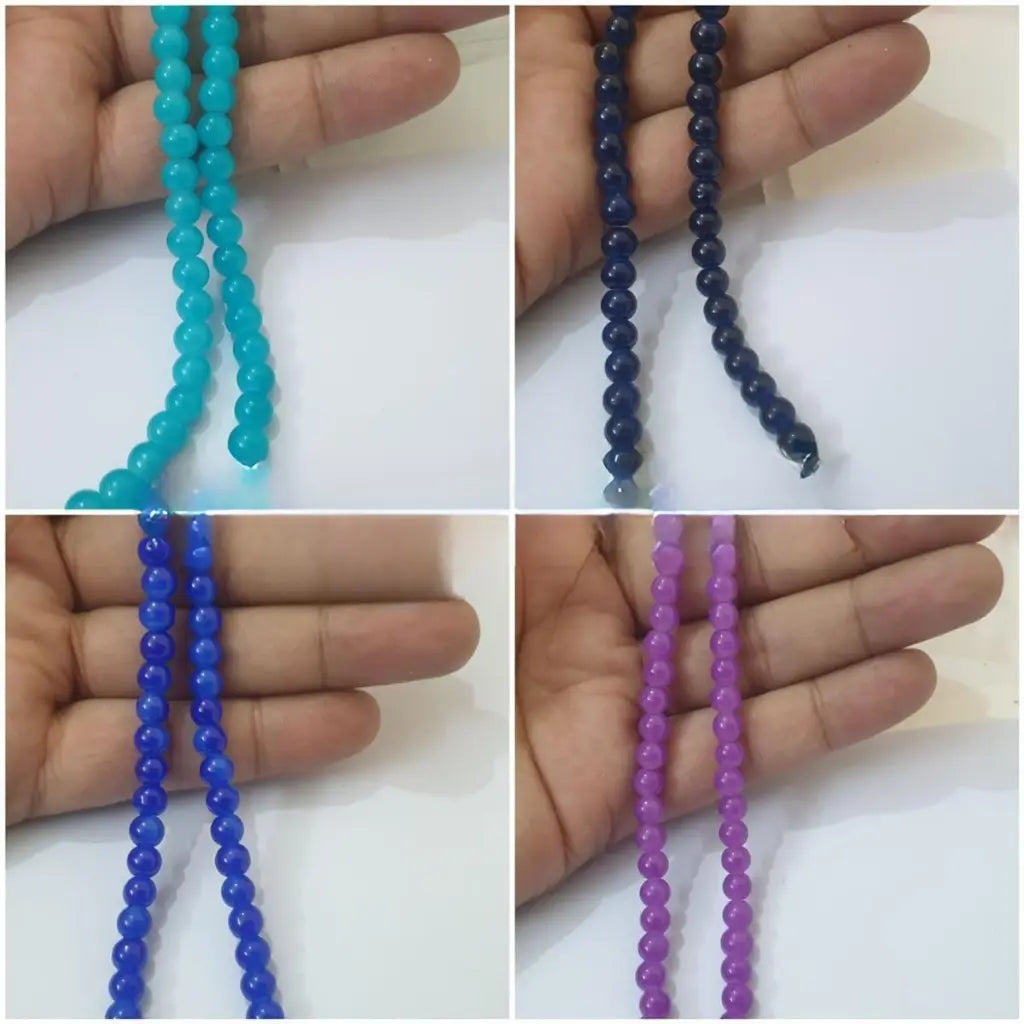 100 Pcs Various Color Round Beads DIY, Art Craft 6 mm Pearls
