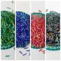 Pack of 2 Tola glass pony beads 6mm Pipe Glass Beads In Various Colors