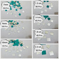 Pack of 1 Small Mini Square Craft Mirrors Mirror Mosaic Tiles, Various Sizes 7mm-2.2 cm