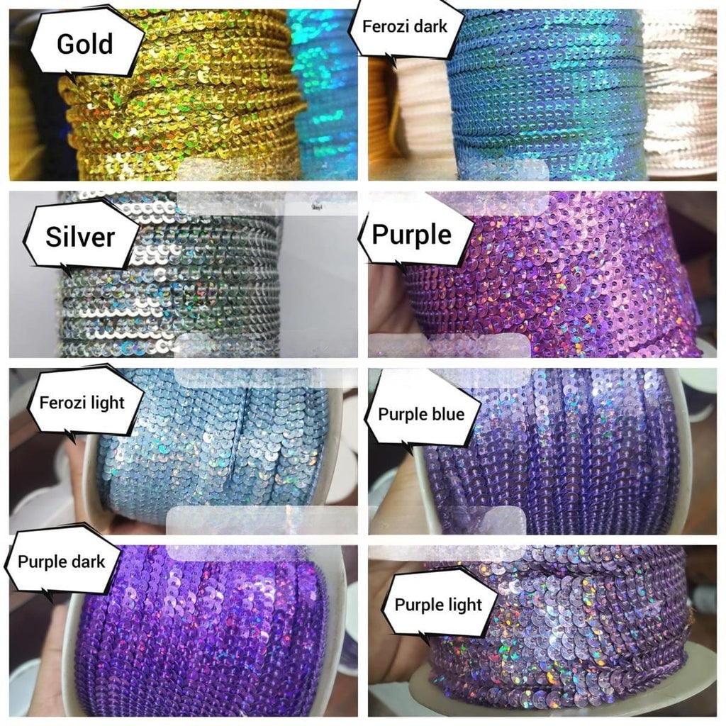 5 yards/Lot Colorful Loose Round Flat Sequins Laser Giltter Sequins for Crafts 3mm Trim