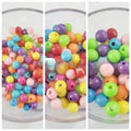 20 gm Mixed Dark Color Round Acrylic Pearls Plastic Beads With Hole 6mm/8mm/10mm