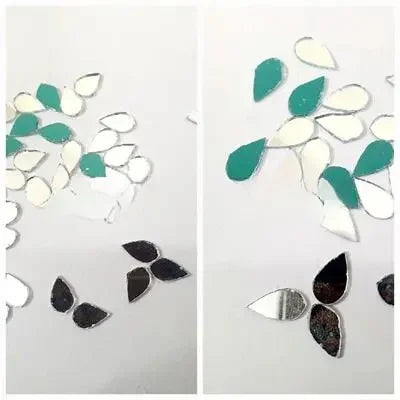 Pack of 1 (6mm/8mm) Mini Glass Drp Shape Mirror Beads For Crafts