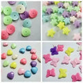 10 gm Acrylic butterfly/Heart Beads Multicolor Plastic for Making DIY Craft