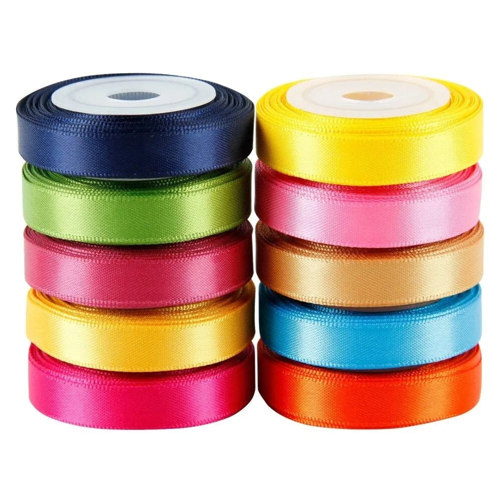 Pack Of 6... 0.6mm - Quarter inch ribbons - Multi Color