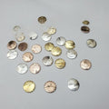 10 Pcs , 8mm Mukaish Round Beads Gold Colour For Clothing Crafts DIY