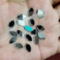 100 Pcs Glass Drop Shape Mirror Beads For Art And Craft And Also Used In Embroidery (14mmx9mm)