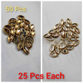 50 Pcs, Real Kundan Beads DIY Sewing Jewelry Decoration, Rectangular Shape