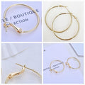 Pack of 10 Pcs Small and Large Gold Hoop Earrings