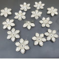 20 Pcs Off White Color Pearl white flowers beads, 22 mm