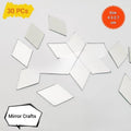 Embroidery Glass Diamond Shape Mirrors For Art And Craft 30 Pcs