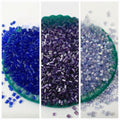 Pack Of 3 Tola (1 Tola Each) Cut Glass Beads, Pony, DIY Crafts Crystals