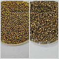 Pack of 4 Tola (2 Tola each ) 2mm Glass Round & Cut Beads, Copper Colors, Pony Beads