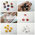 12 Pcs Glass Cover Mirror Beads For Art And Craft And Also Used In Embroidery 17mm