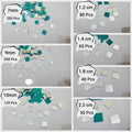 Pack of 1 Small Mini Square Craft Mirrors Mirror Mosaic Tiles, Various Sizes 7mm-2.2 cm