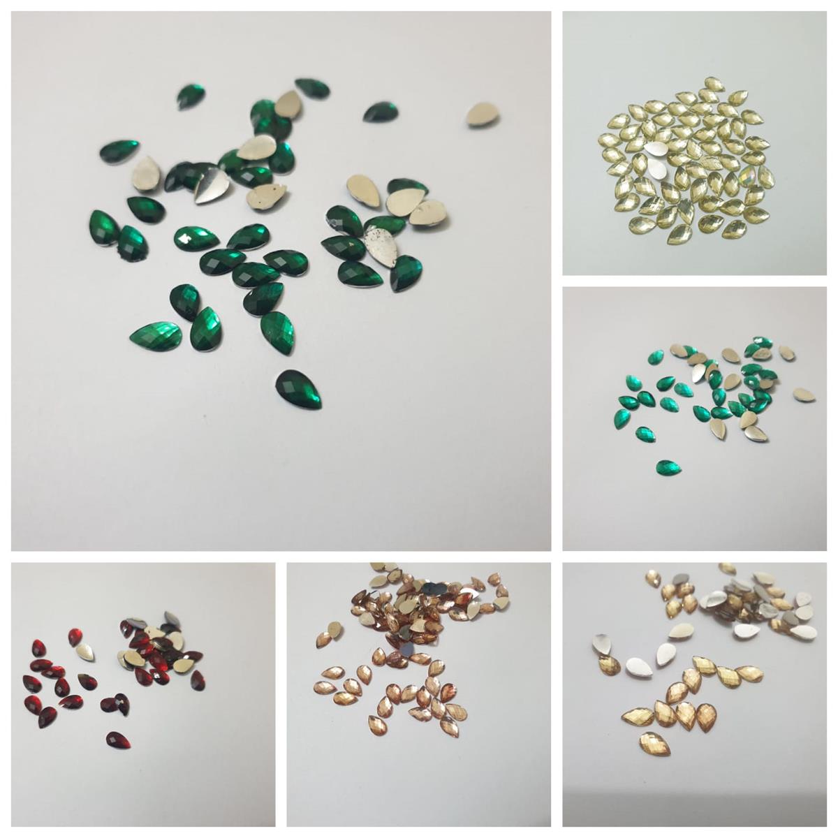 200 Pcs Shiny Kundan Beads DIY Sewing Craft Sets
