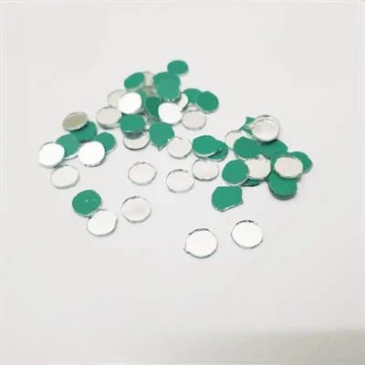 200 Pcs DIY Small Craft Mirrors, 8mm Round Shape Mirror Mosaic Tiles for Crafts Projects, Decoration