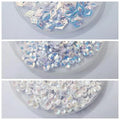 Pack of 3 Tola, (Tola Each) Sitaray in White Color Different Shapes Beautiful Loose Sequins DIY Crafts