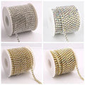 4 Gaz (1 Gaz Each)Super Shinny Crystal Rhinestones DIY Jewellery Gold Color