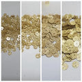 1 Tola Glitter Sitaray in Gold , 3mm,4mm,6mm ,8mm