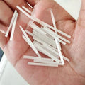 10 gm Pcs White Long Bugle Beads Tube Glass Beads, Pony Bead, DIY Craftsmanship 2.5 cm