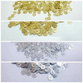 Pack of 4 Tola (1 tola Each) Round Sitaray in Silver & Gold Beautiful Sequins Craft Supplies, ,4mm,6mm