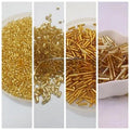 Pack Of 8 Tola (2 Tola Each) Beads Beautiful Loose Sequins DIY Crafts Gold