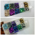 1 Pcs Box 6mm flower Colorful Loos Sequins Giltter for Crafts Sewing Cloth 50 gm