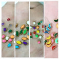 1 Pack Acrylic Kundan Stones, Squre/Drop/Eye for Embroidery, Aari work, Jewel making, Art works and Crafts