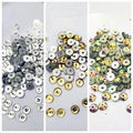 100 Pcs Crystal Acrylic Sew On Rhinestones Tiny Flatback Sewing Beads 5mm Silver,Gold & Multicoor