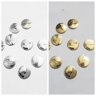 10 Pcs Mukaish Round Beads Gold Colour For Clothing Crafts DIY