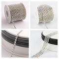 4 Gaz (2 Gaz Each)Super Shinny Crystal Rhinestones DIY Jewellery Silver Color