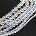 100 Pcs Smooth Round Glass Beads For Crafts Making White Multicolor