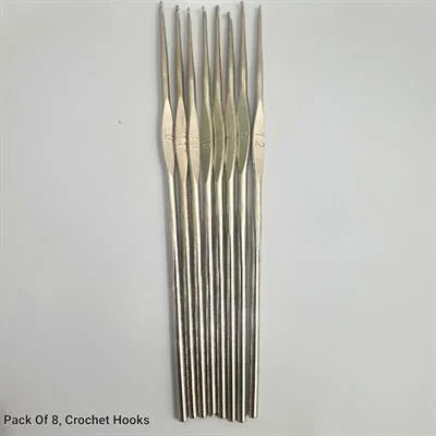 Pack Of 8 Crochet Hooks Set Metal Crochet Hooks, Size Number 7-14