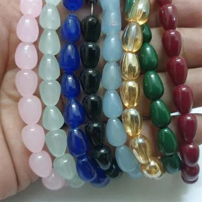 60 Pc Beautiful Color Tear Beads DIY, Art Craft Plum 12mm