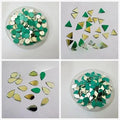 Pack of 200 (50 Pcs Each) Small Mini Craft Mirrors, Various Shapes Drop/Dimond/Round & Triangle