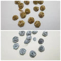 12 Pcs Embroiderymaterial Gota Patti Flowers Appliques Patches for Embroidery Decoration Rose 1.3 cm