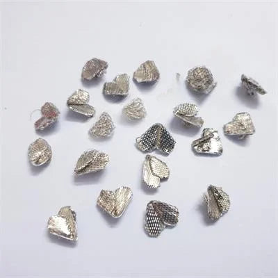 50 Pcs Decorama Gota Patti Flowers for Decoration & Craft Making Appliques Patches Silver