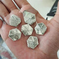 20 Pcs Embroidery Craft Material Gota Patti Silver Flowers (2.3cm)
