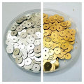1 Tola 8mm Disc Sitaray in Gold , Sequins Craft Supplies 8mm Flat Back With Hole