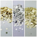1 Tola, 3mm Disc Sitaray in Silver & Gold & Dull Gold