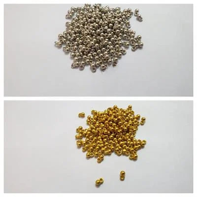 1 Tola Gold & Silver Beads with Hanging Ball Pendant Crafst Accessories DIY 3/5mm