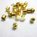 25 Pcs Golden Acylic Tassel making End Caps Crafts DIY Arts Making 8mm Plastic